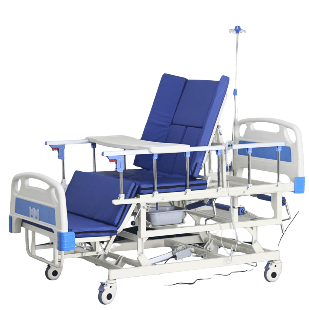 高品质多功能医用护理救护床,适用于医院和应急救援场景,便于转运和护理患者。.