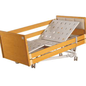 康复护理多功能医院床，带移动轮设计，适合医疗机构使用.