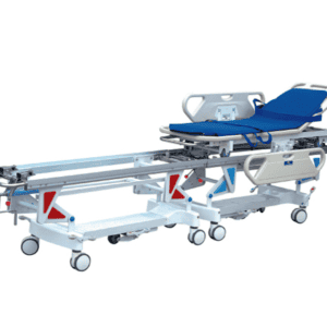 高端医疗救护床，适用于急救和医院护理，安全稳定，便于移动和操作。.