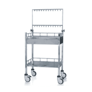 多层医用推车带挂钩，医疗设备存储便捷，医院必备医疗用品推车。.