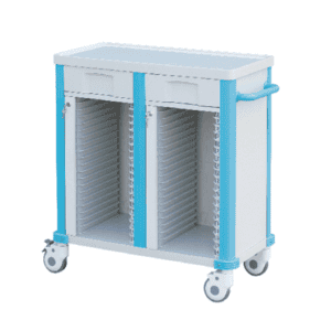 适用于医院药品储存和运输的多层药品推车，便捷耐用。.
